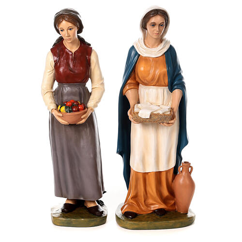 Presépio completo Lando Landi 16 figuras altura média 65 cm, fibra de vidro, para exterior