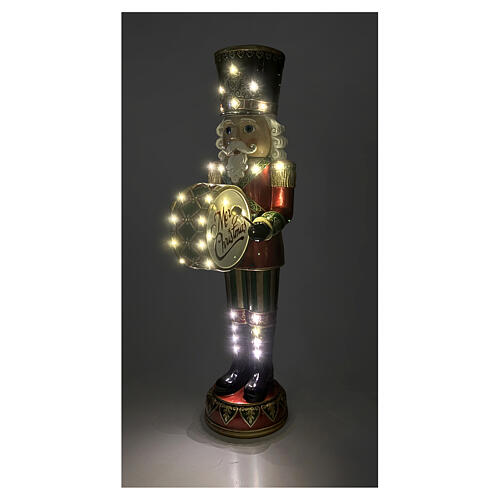 Quebra-nozes com tambor animado 180 cm de fibra de vidro