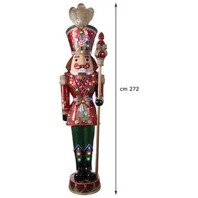 Quebra-nozes com vara de luzes LED 270 cm de fibra de vidro