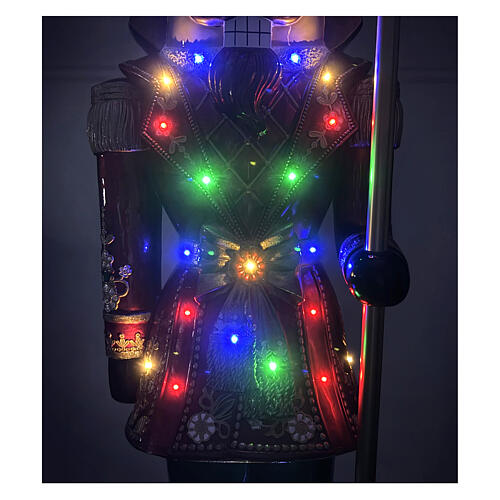 Quebra-nozes com vara de luzes LED 270 cm de fibra de vidro