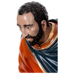 Rei Mago de joelhos para presépio de 160 cm Lando Landi fibra de vidro olhos cristal EXTERIOR