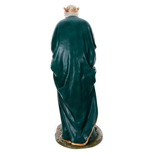 Rei Mago mouro para presépio de 160 cm Lando Landi fibra de vidro olhos cristal EXTERIOR