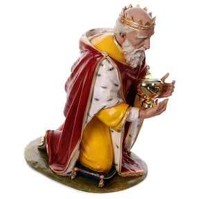 Reis Magos Rpara presépio de 160 cm Lando Landi fibra de vidro olhos cristal EXTERIOR