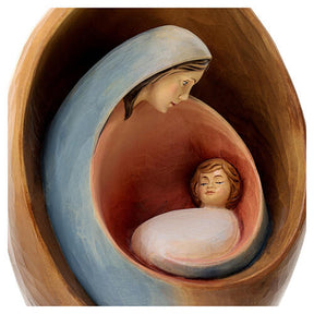 Sagrada Família moderna fibra de vidro pintada 35x20x20 cm