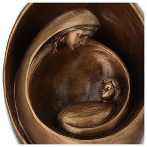 Sagrada Família para exterior Val Gardena fibra de vidro efeito bronze 35 cm