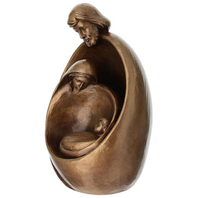 Sagrada Família para exterior Val Gardena fibra de vidro efeito bronze 35 cm