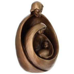 Sagrada Família para exterior Val Gardena fibra de vidro efeito bronze 35 cm