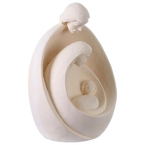 Sagrada Família Val Gardena fibra de vidro branca para exterior 36 cm