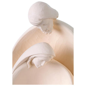 Sagrada Família Val Gardena fibra de vidro branca para exterior 36 cm