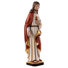 Sagrado Coração de Jesus 75x25x20 cm fibra de vidro