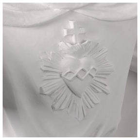 Sagrado Coração de Jesus braços abertos natural 160 cm fibra de vidro exterior