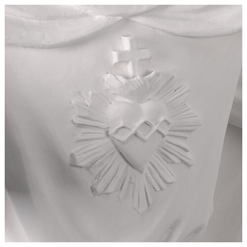 Sagrado Coração de Jesus braços abertos natural 160 cm fibra de vidro exterior