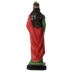 Santa Lúcia 85 cm fibra de vidro corada olhos vidro