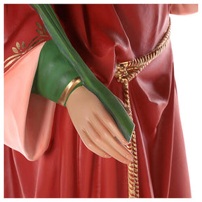 Santa Lúcia imagem fibra de vidro corada 160 cm olhos vidro