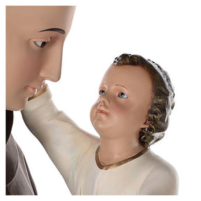 Santo António de Lisboa 160 cm fibra de vidro pintada com olhos de vidro