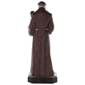 Santo António de Lisboa imagem fibra de vidro corada 130 olhos vidro