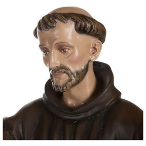 São Francisco com pombas fibra de vidro 100 cm PARA EXTERIOR