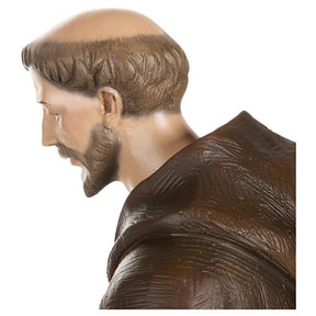 São Francisco com pombas 80 cm fibra de vidro PARA EXTERIOR