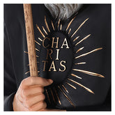 São Francisco de Paula fibra de vidro corada 115 cm olhos vidro