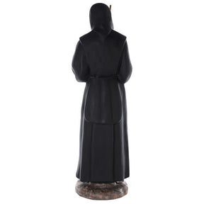 São Francisco de Paula fibra de vidro corada 115 cm olhos vidro