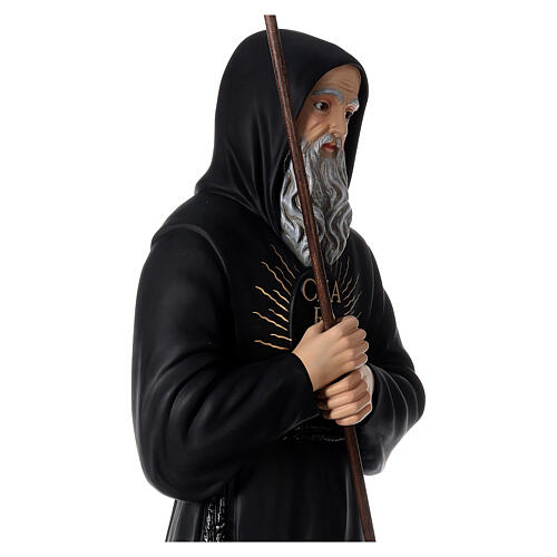 São Francisco de Paula olhos vidro fibra de vidro corada 140 cm