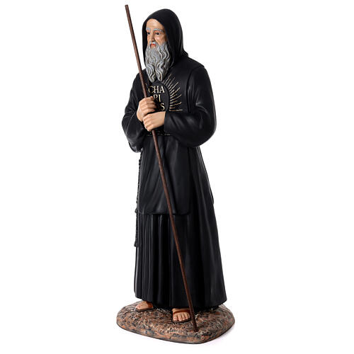 São Francisco de Paula olhos vidro fibra de vidro corada 140 cm