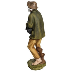 Tocador de gaita de foles presépio 60 cm fibra de vidro