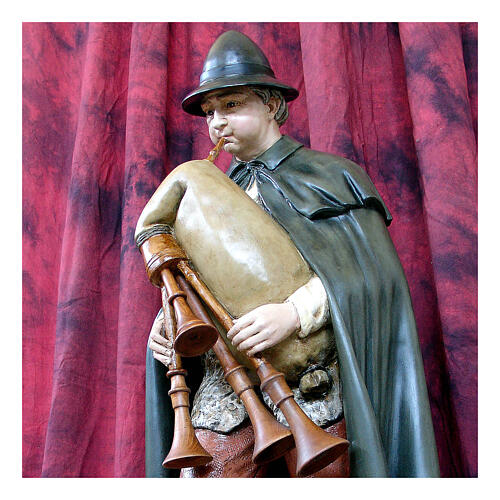 Tocador de gaita de foles olhos cristal fibra de vidro para presépio de 100 cm Lando Landi EXTERIOR