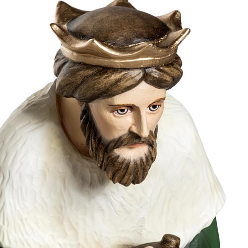 Três Reis Magos presépio 60 cm fibra de vidro