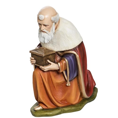 Três Reis Magos presépio 60 cm fibra de vidro