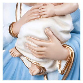 Virgem com Menino 100 cm fibra de vidro