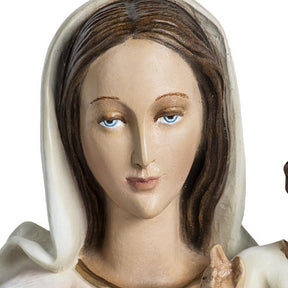 Virgem com menino de parede 60 cm fibra vidro